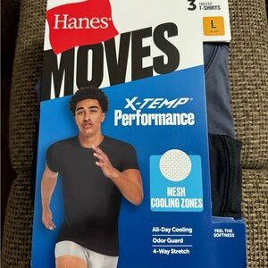 Hanes X-Temp Performance Undershirts - Black
